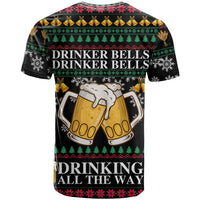 Drinker Bell Christmas T Shirt Funny Xmas Holiday Patterns - Wonder Print Shop