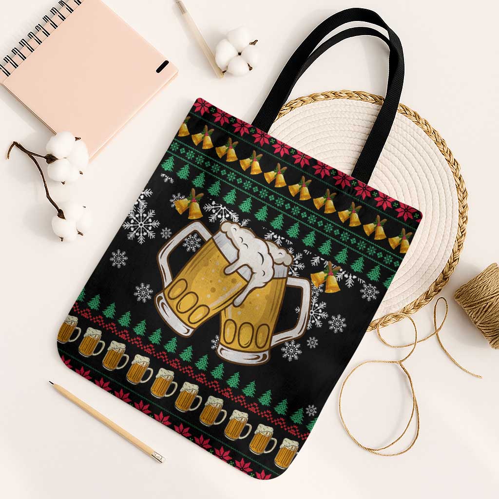 Drinker Bell Christmas Tote Bag Funny Xmas Holiday Patterns - Wonder Print Shop