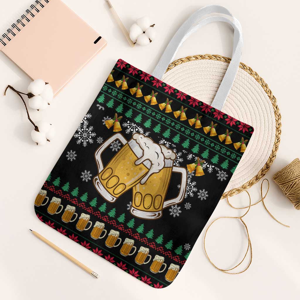 Drinker Bell Christmas Tote Bag Funny Xmas Holiday Patterns - Wonder Print Shop