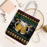 Drinker Bell Christmas Tote Bag Funny Xmas Holiday Patterns - Wonder Print Shop