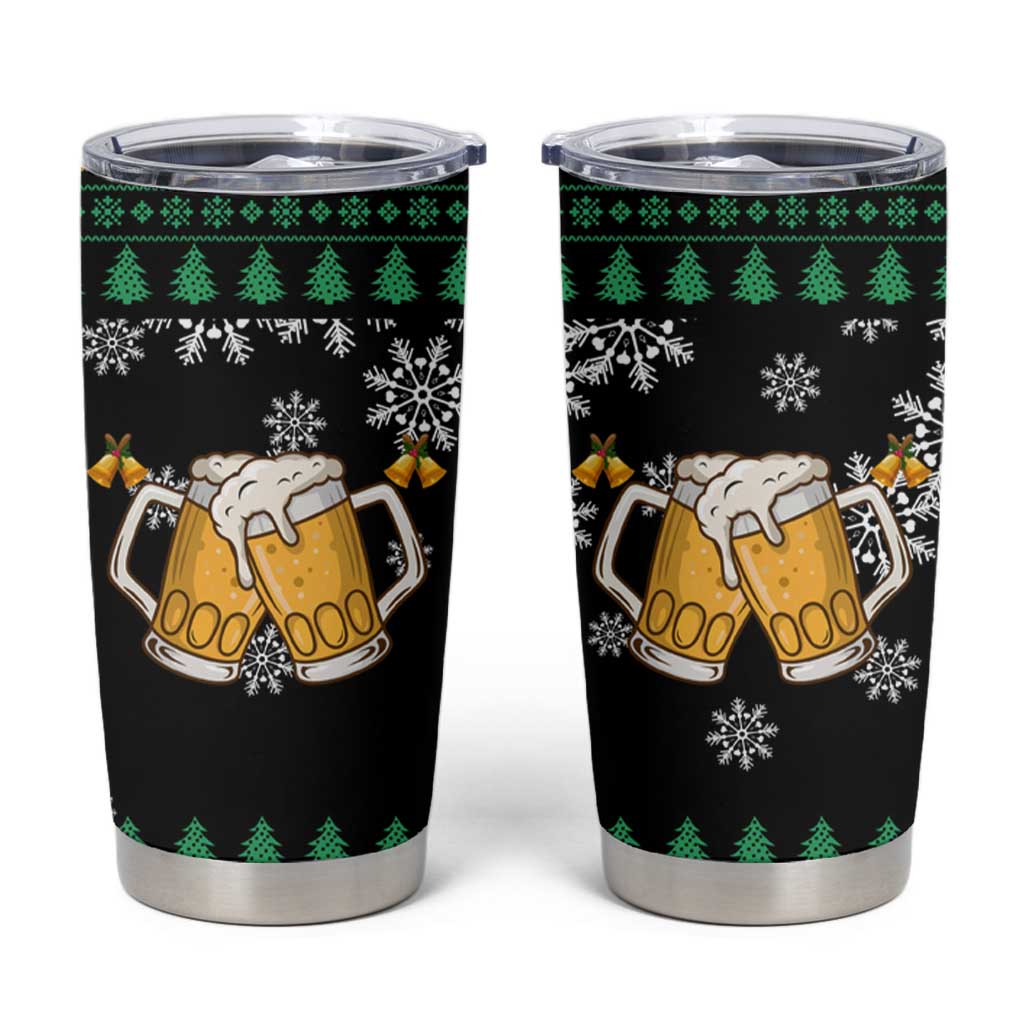 Drinker Bell Christmas Tumbler Cup Funny Xmas Holiday Patterns - Wonder Print Shop