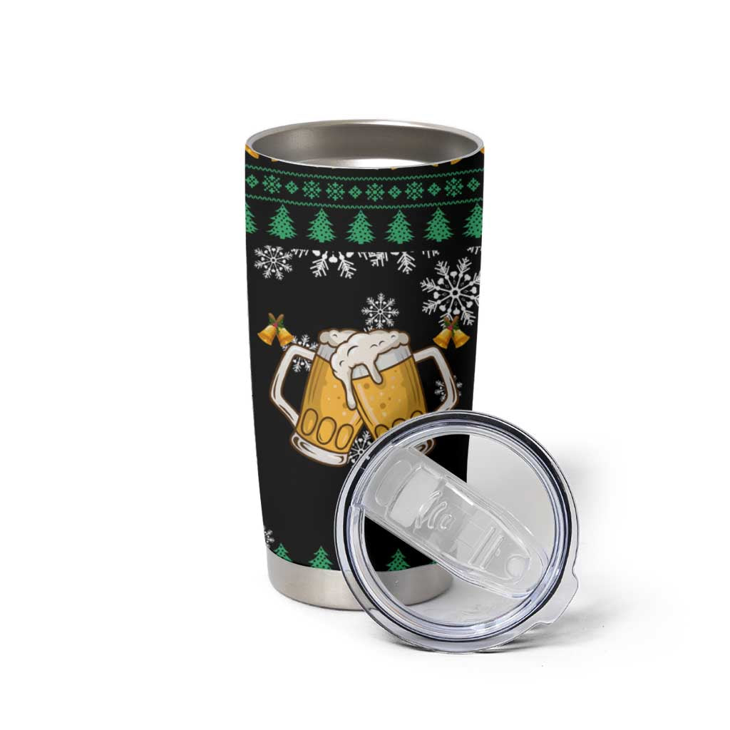 Drinker Bell Christmas Tumbler Cup Funny Xmas Holiday Patterns - Wonder Print Shop