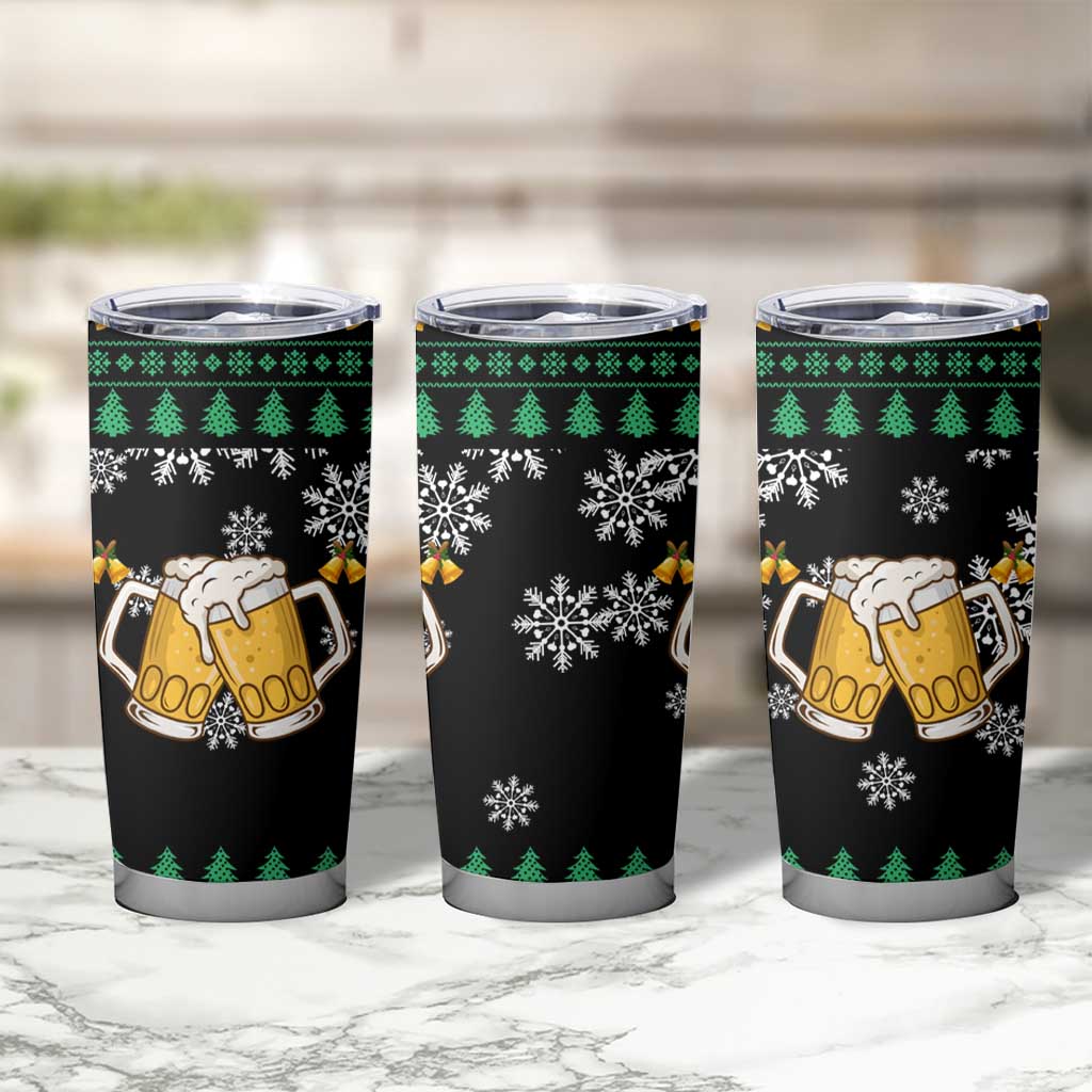 Drinker Bell Christmas Tumbler Cup Funny Xmas Holiday Patterns - Wonder Print Shop