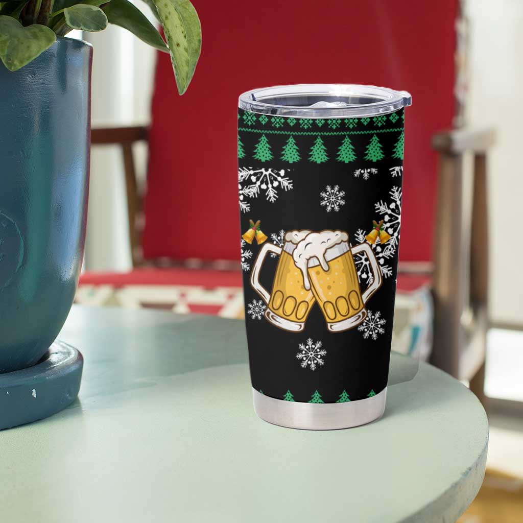Drinker Bell Christmas Tumbler Cup Funny Xmas Holiday Patterns - Wonder Print Shop