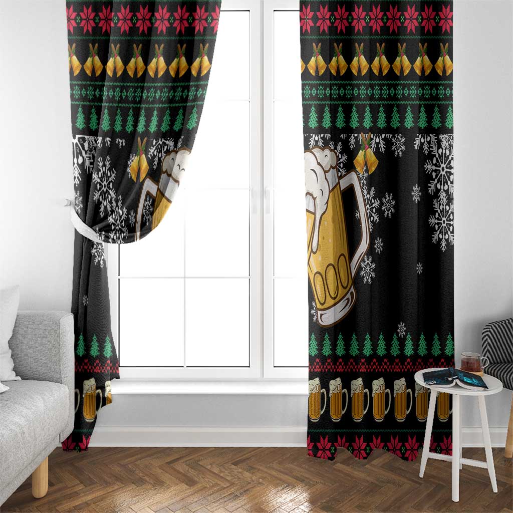 Drinker Bell Christmas Window Curtain Funny Xmas Holiday Patterns - Wonder Print Shop