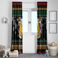Drinker Bell Christmas Window Curtain Funny Xmas Holiday Patterns - Wonder Print Shop