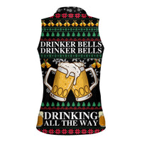 Drinker Bell Christmas Women Sleeveless Polo Shirt Funny Xmas Holiday Patterns - Wonder Print Shop