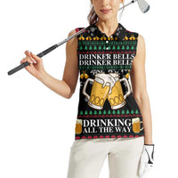 Drinker Bell Christmas Women Sleeveless Polo Shirt Funny Xmas Holiday Patterns - Wonder Print Shop