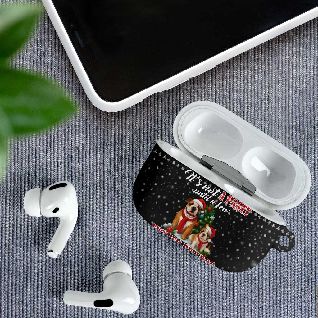 English Bulldog Show Up Christmas AirPods Case Funny Xmas Holiday Patterns - Wonder Print Shop
