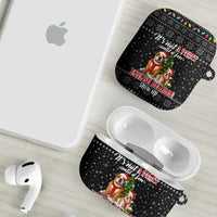 English Bulldog Show Up Christmas AirPods Case Funny Xmas Holiday Patterns - Wonder Print Shop