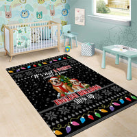 English Bulldog Show Up Christmas Area Rug Funny Xmas Holiday Patterns - Wonder Print Shop