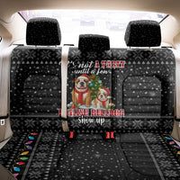 English Bulldog Show Up Christmas Back Car Seat Cover Funny Xmas Holiday Patterns - Wonder Print Shop