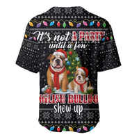 English Bulldog Show Up Christmas Baseball Jersey Funny Xmas Holiday Patterns - Wonder Print Shop