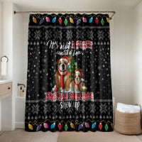 English Bulldog Show Up Christmas Bathroom Set Funny Xmas Holiday Patterns - Wonder Print Shop