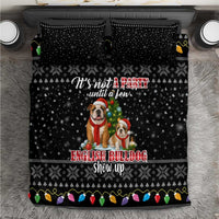 English Bulldog Show Up Christmas Bedding Set Funny Xmas Holiday Patterns - Wonder Print Shop