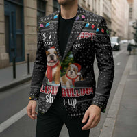 English Bulldog Show Up Christmas Blazer Funny Xmas Holiday Patterns - Wonder Print Shop