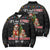English Bulldog Show Up Christmas Bomber Puffer Jacket Funny Xmas Holiday Patterns - Wonder Print Shop