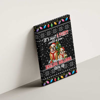 English Bulldog Show Up Christmas Canvas Wall Art Funny Xmas Holiday Patterns - Wonder Print Shop