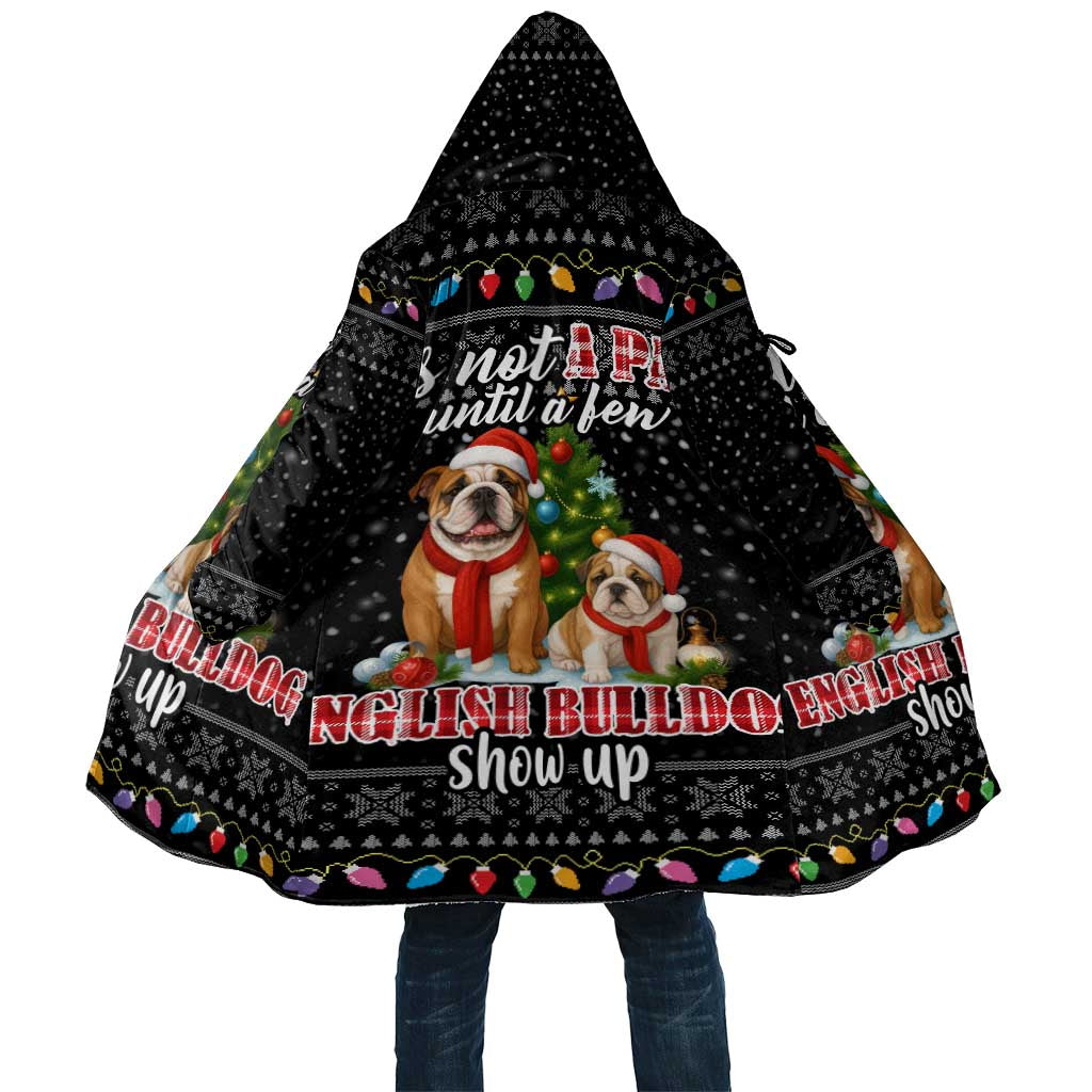 English Bulldog Show Up Christmas Cloak Funny Xmas Holiday Patterns - Wonder Print Shop
