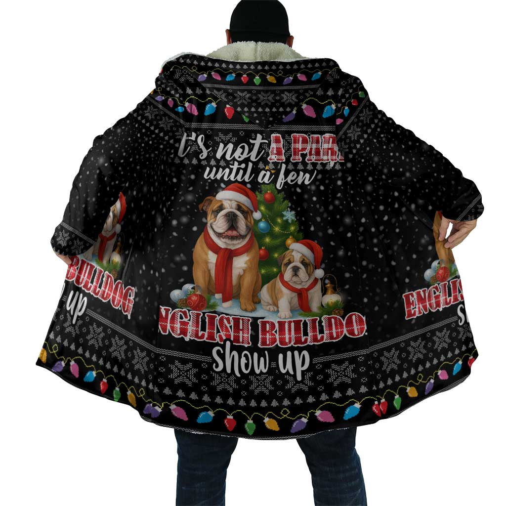 English Bulldog Show Up Christmas Cloak Funny Xmas Holiday Patterns - Wonder Print Shop