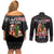 English Bulldog Show Up Christmas Couples Matching Off Shoulder Short Dress and Long Sleeve Button Shirt Funny Xmas Holiday Patterns - Wonder Print Shop
