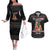 English Bulldog Show Up Christmas Couples Matching Off The Shoulder Long Sleeve Dress and Hawaiian Shirt Funny Xmas Holiday Patterns - Wonder Print Shop
