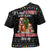 English Bulldog Show Up Christmas Cross Shoulder Shirt Funny Xmas Holiday Patterns - Wonder Print Shop
