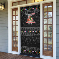 English Bulldog Show Up Christmas Door Cover Funny Xmas Holiday Patterns - Wonder Print Shop