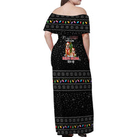 English Bulldog Show Up Christmas Family Matching Off Shoulder Maxi Dress and Hawaiian Shirt Funny Xmas Holiday Patterns - Wonder Print Shop