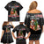 English Bulldog Show Up Christmas Family Matching Off Shoulder Short Dress and Hawaiian Shirt Funny Xmas Holiday Patterns - Wonder Print Shop