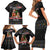 English Bulldog Show Up Christmas Family Matching Short Sleeve Bodycon Dress and Hawaiian Shirt Funny Xmas Holiday Patterns - Wonder Print Shop