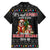 English Bulldog Show Up Christmas Family Matching Short Sleeve Bodycon Dress and Hawaiian Shirt Funny Xmas Holiday Patterns - Wonder Print Shop