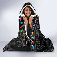 English Bulldog Show Up Christmas Hooded Blanket Funny Xmas Holiday Patterns - Wonder Print Shop