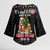 English Bulldog Show Up Christmas Kimono Sleeve Blouse Funny Xmas Holiday Patterns - Wonder Print Shop