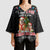 English Bulldog Show Up Christmas Kimono Sleeve Blouse Funny Xmas Holiday Patterns - Wonder Print Shop