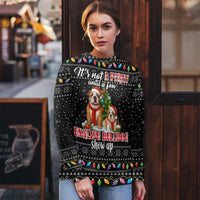 English Bulldog Show Up Christmas Ugly Christmas Sweater Funny Xmas Holiday Patterns - Wonder Print Shop
