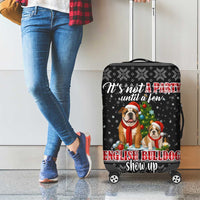 English Bulldog Show Up Christmas Luggage Cover Funny Xmas Holiday Patterns - Wonder Print Shop