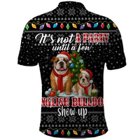 English Bulldog Show Up Christmas Polo Shirt Funny Xmas Holiday Patterns - Wonder Print Shop