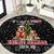 English Bulldog Show Up Christmas Round Carpet Funny Xmas Holiday Patterns - Wonder Print Shop