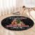 English Bulldog Show Up Christmas Round Carpet Funny Xmas Holiday Patterns - Wonder Print Shop