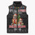 English Bulldog Show Up Christmas Sleeveless Puffer Jacket Funny Xmas Holiday Patterns - Wonder Print Shop