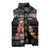 English Bulldog Show Up Christmas Sleeveless Puffer Jacket Funny Xmas Holiday Patterns - Wonder Print Shop