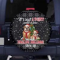 English Bulldog Show Up Christmas Spare Tire Cover Funny Xmas Holiday Patterns - Wonder Print Shop