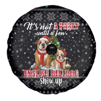 English Bulldog Show Up Christmas Spare Tire Cover Funny Xmas Holiday Patterns - Wonder Print Shop