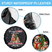 English Bulldog Show Up Christmas Spare Tire Cover Funny Xmas Holiday Patterns - Wonder Print Shop