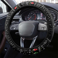 English Bulldog Show Up Christmas Steering Wheel Cover Funny Xmas Holiday Patterns - Wonder Print Shop