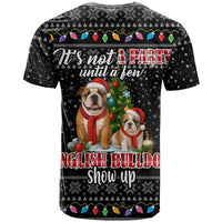 English Bulldog Show Up Christmas T Shirt Funny Xmas Holiday Patterns - Wonder Print Shop