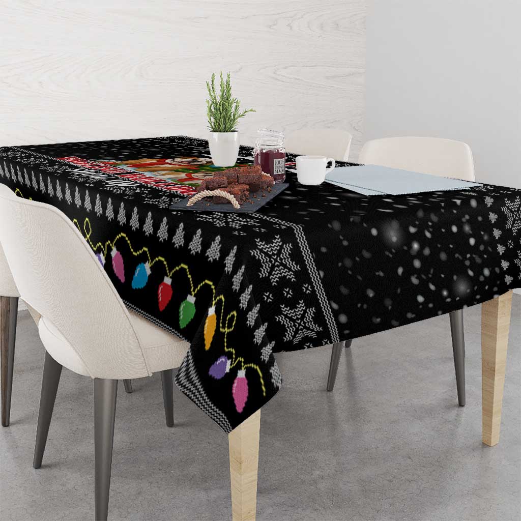 English Bulldog Show Up Christmas Tablecloth Funny Xmas Holiday Patterns - Wonder Print Shop