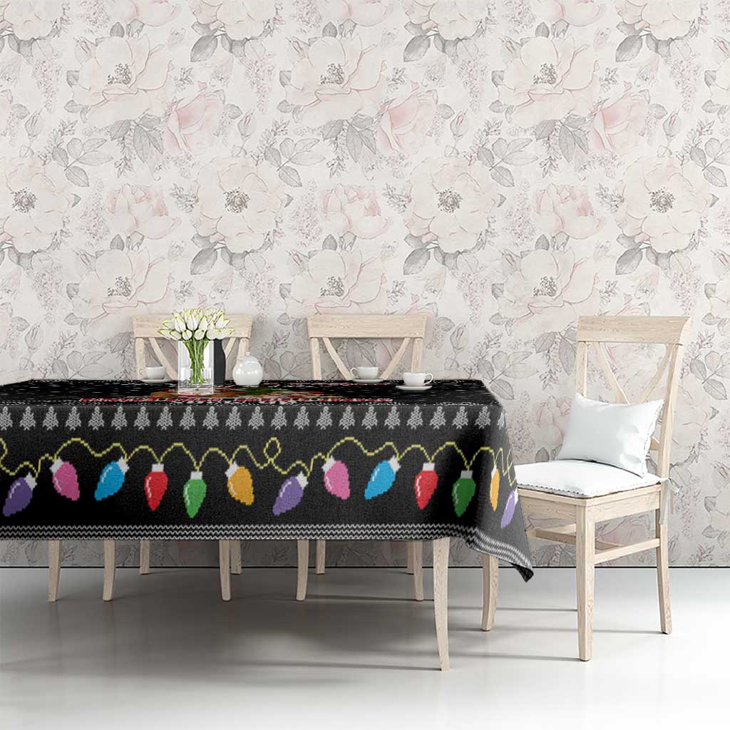 English Bulldog Show Up Christmas Tablecloth Funny Xmas Holiday Patterns - Wonder Print Shop