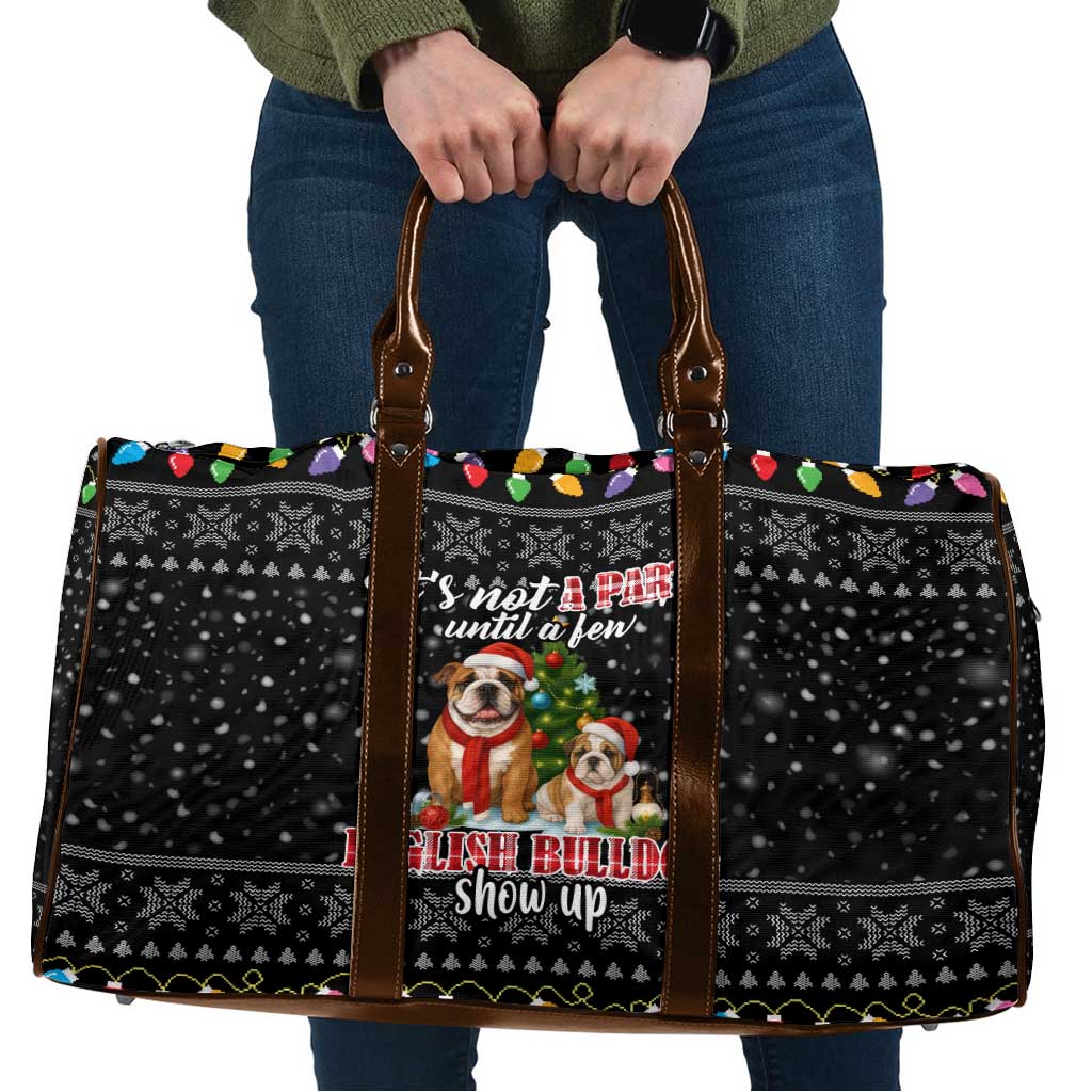 English Bulldog Show Up Christmas Travel Bag Funny Xmas Holiday Patterns - Wonder Print Shop